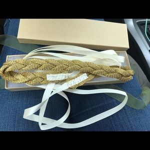 Gold braided bridal belt